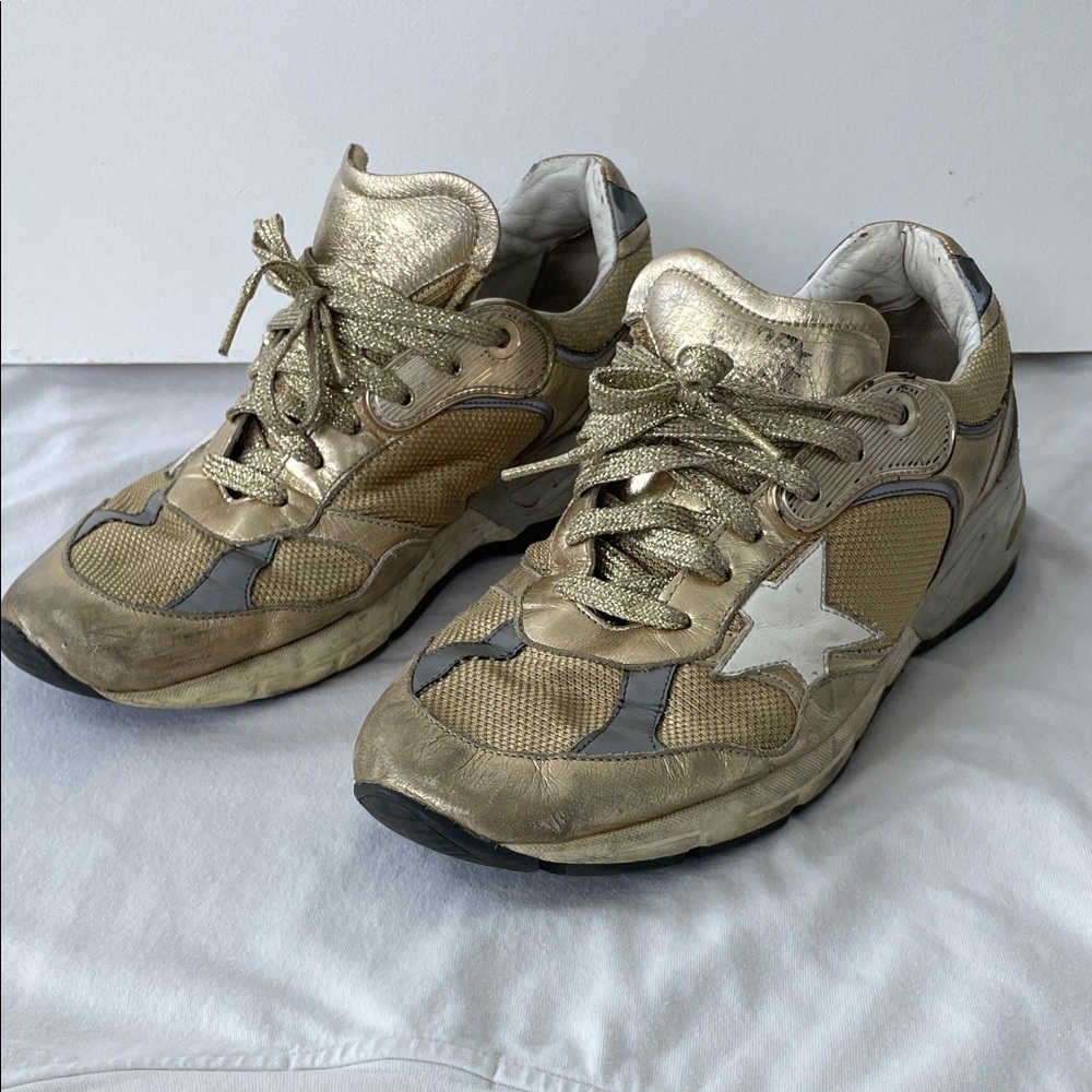 Golden Goose Gold Dad Star Sneakers Shoes